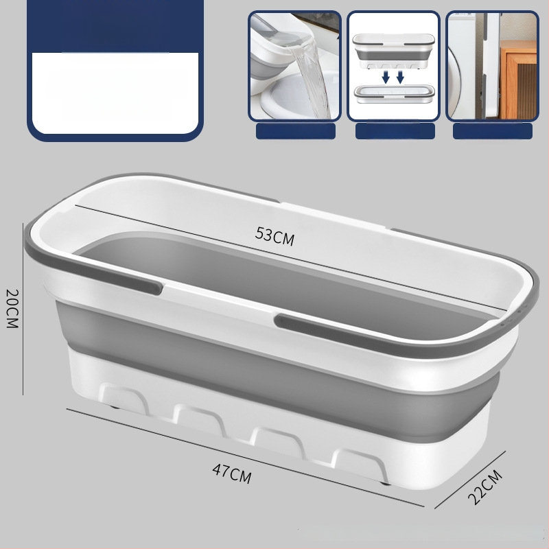 Plastikinis sulankstomas kvadrato formos kibiras automobilių plovimui ir žvejybai