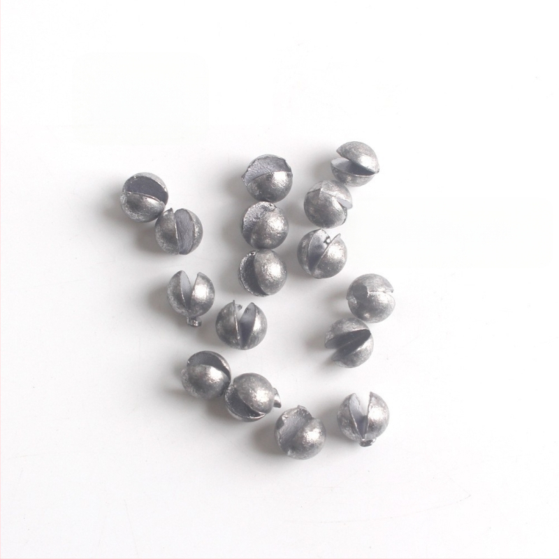 205 dalių švino svorių rinkinys žvejybai, svoris 0,2–0,8 g, apvalios formos su atviru klipu, nepažeidžia linijos