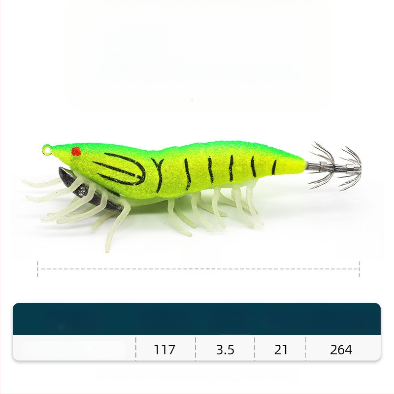 Kalmarų kabliukas jūrų žvejybai su šviesos fluorescencijos efektu — Prekės ženklas SHARESHARK | Medžiaga: Consulting