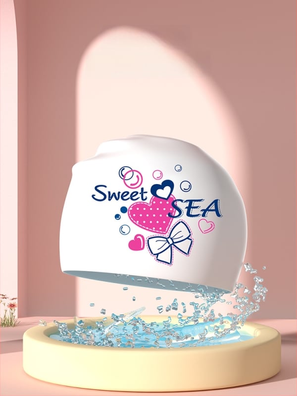 Силиконова шапка за плуване, принтована, за възрастни, за плуване и водни спортове, произход: Гуандун