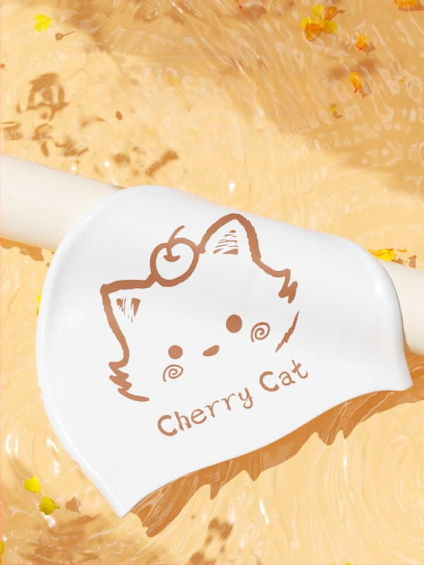 Силиконова шапка за плуване за възрастни, със принт, подходяща за плуване и водни спортове, на склад