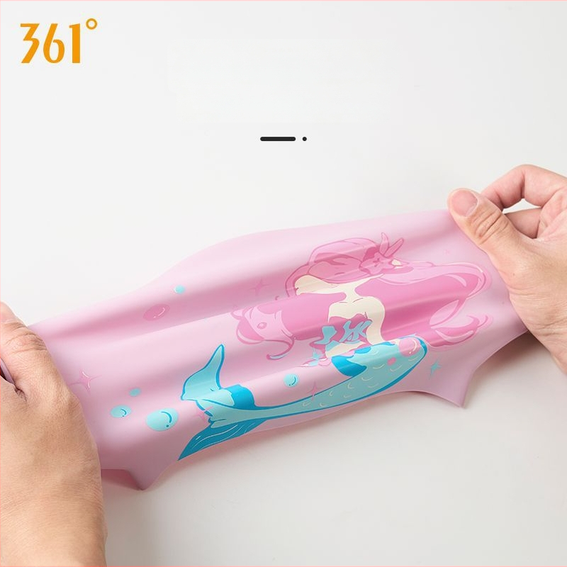 361 силиконова детска шапка за плуване с карикатурен дизайн