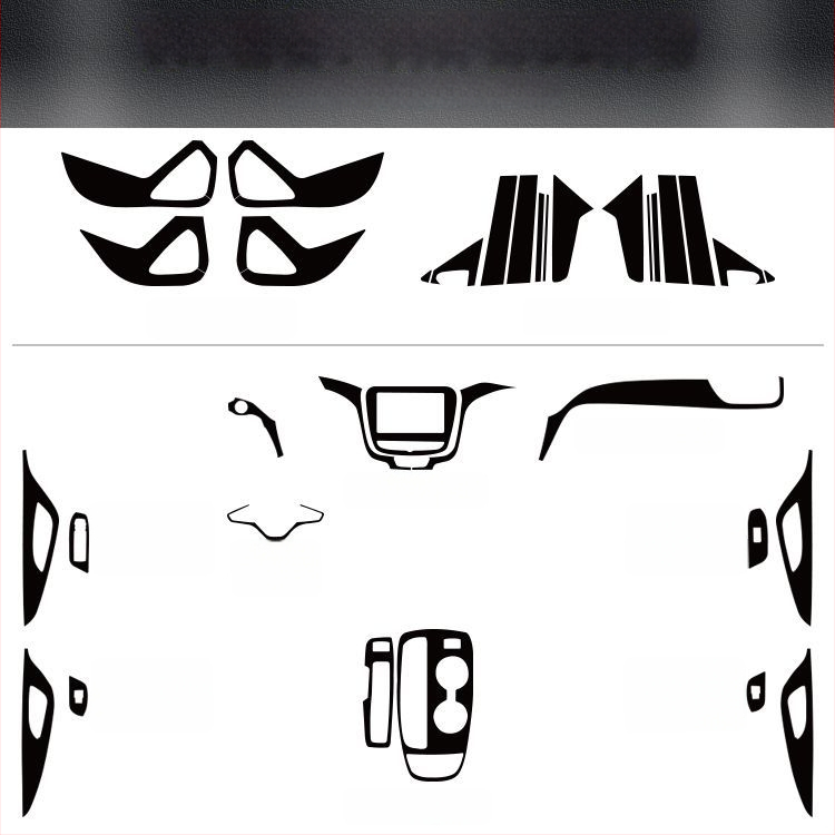 Εσωτερικό αυτοκινήτου με φιλμ ανθρακονήματος για Chevrolet Equinox — υφή γρατσουνιών, μαγνητική τοποθέτηση, για πλευρικά πάνελ κεντρικής κονσόλας, δυνατότητα προσαρμογής