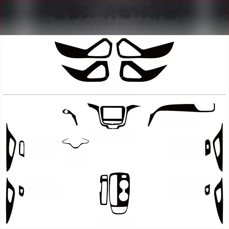 Εσωτερικό αυτοκινήτου με φιλμ ανθρακονήματος για Chevrolet Equinox — υφή γρατσουνιών, μαγνητική τοποθέτηση, για πλευρικά πάνελ κεντρικής κονσόλας, δυνατότητα προσαρμογής