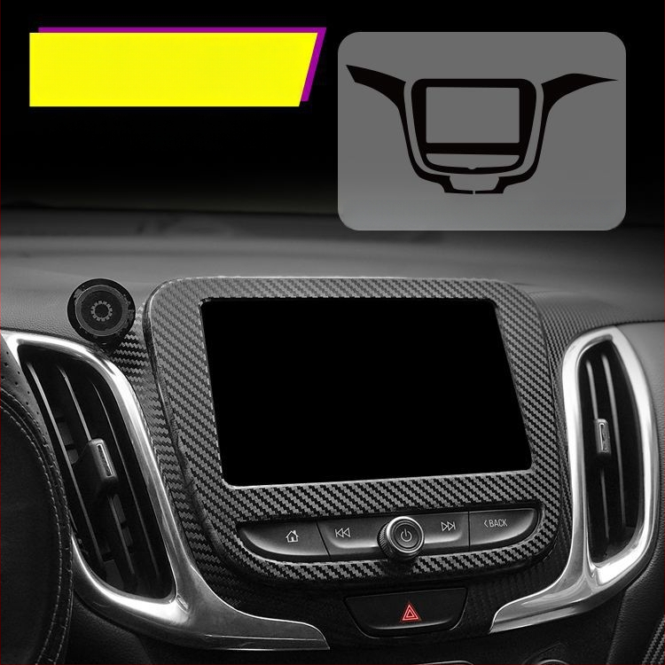 Εσωτερικό αυτοκινήτου με φιλμ ανθρακονήματος για Chevrolet Equinox — υφή γρατσουνιών, μαγνητική τοποθέτηση, για πλευρικά πάνελ κεντρικής κονσόλας, δυνατότητα προσαρμογής