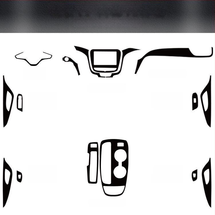 Εσωτερικό αυτοκόλλητο ανθρακονήματος για Chevrolet Equinox, διακόσμηση κεντρικής κονσόλας, Anti-Kick Pad, μαγνητική εγκατάσταση, με μοτίβο γρατζουνιών