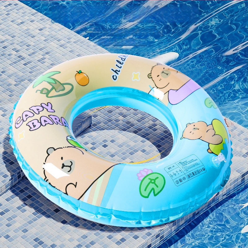 Vaikų pripučiamas plaukimo žiedas, PVC, animacinis raštas, tinkamas plaukiojimui ir vandens vaikščiojimui, 3–6 metų vaikams
