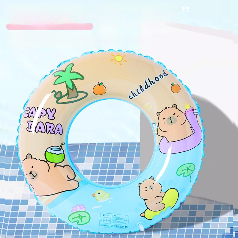 Vaikų pripučiamas plaukimo žiedas, PVC, animacinis raštas, tinkamas plaukiojimui ir vandens vaikščiojimui, 3–6 metų vaikams