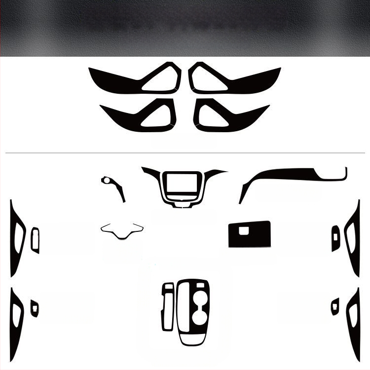 Interjera oglekļa šķiedras uzlīme Chevrolet Equinox – aizsardzība pret trieciieniem, centrālās konsoles dekors, skrāpējumu raksts, magnētiska uzstādīšana