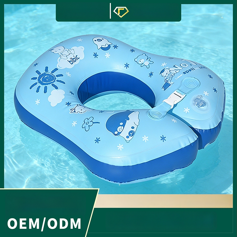 Vaikų plaukimo žiedas 2–4 metų vaikams, ekologiškas PVC, 0,25 mm storio, dviejų sluoksnių pripučiamas burbulas, piešinio raštas