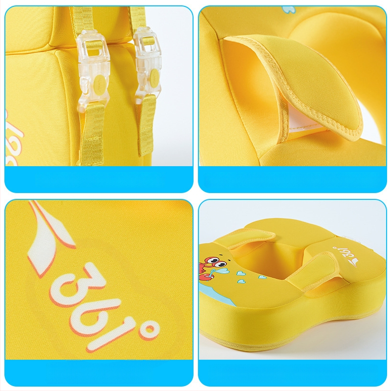 361 Vaikų plaukimo žiedas, nereikia pripūsti, vienos spalvos, baseinui ir vandens sportams