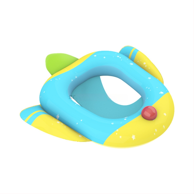 Raketės formos vaikų plūduras, aplinkai draugiškas PVC, 0,25 mm storis, vienos spalvos raštas, tinkamas plaukiojimui ir vandens vaikščiojimui