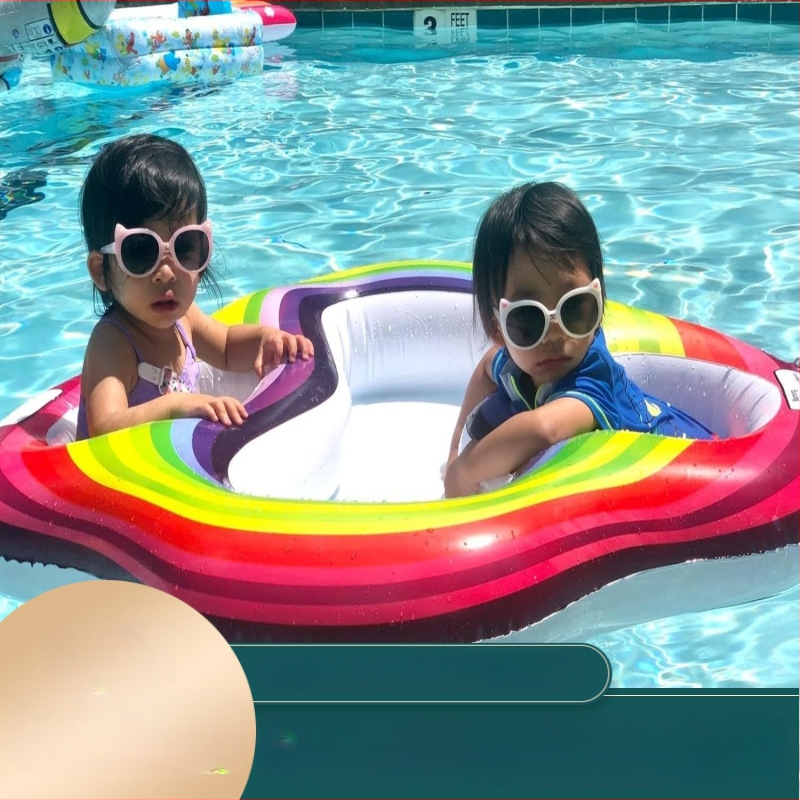 Vaikų plaukimo žiedas iš ekologinio PVC, 0,25 mm storio, spausdintas raštas, prekės kodas SJL-20250318