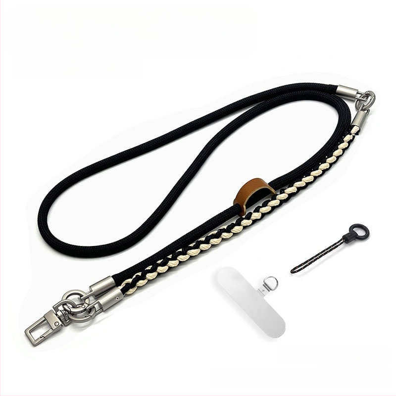 Телефонна каишка три в едно за мобилен телефон, тъкана полиестерна нишка, метална катарама, възможност за персонализация, унисекс