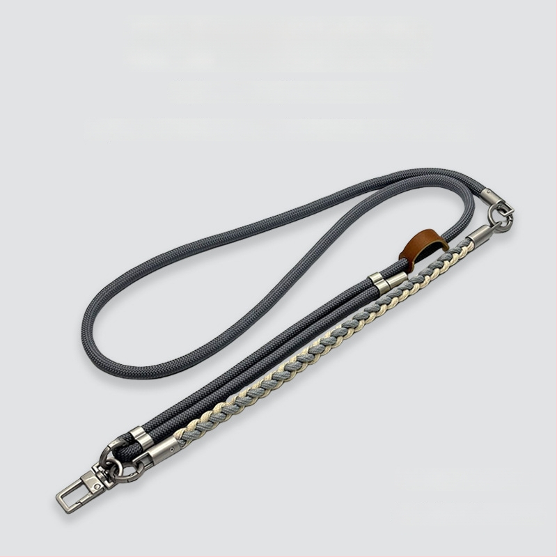 Телефонен шнур за мобилен телефон - ръчно преплетено полиестерно въже, регулируем през врата, унисекс, метална катарама, персонализация