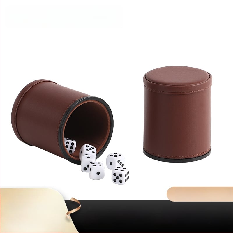 PU кожа чаша за зарове, против подхлъзване, кутия 28 бр., произход Шенжен, персонализируема, за шах и карти