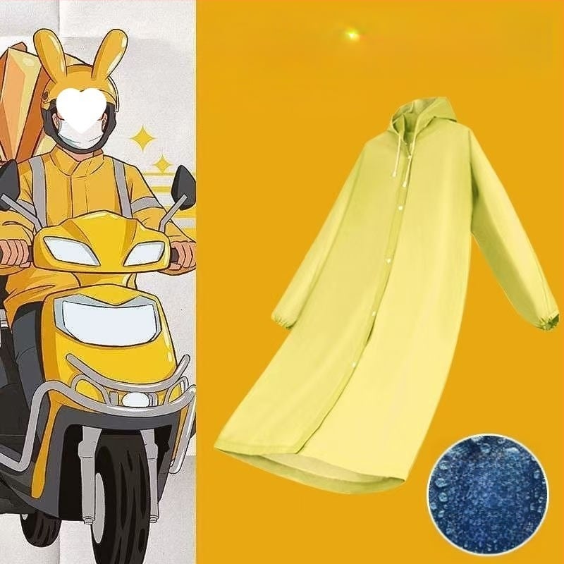 Piegādātājiem lietus mētelis – pilnīga ķermeņa ūdensizturīgs velosipēdu piegādes ponča, atkārtoti lietojams, audums: TPEs, PU līmēšana, logotipa drukāšana iespējama