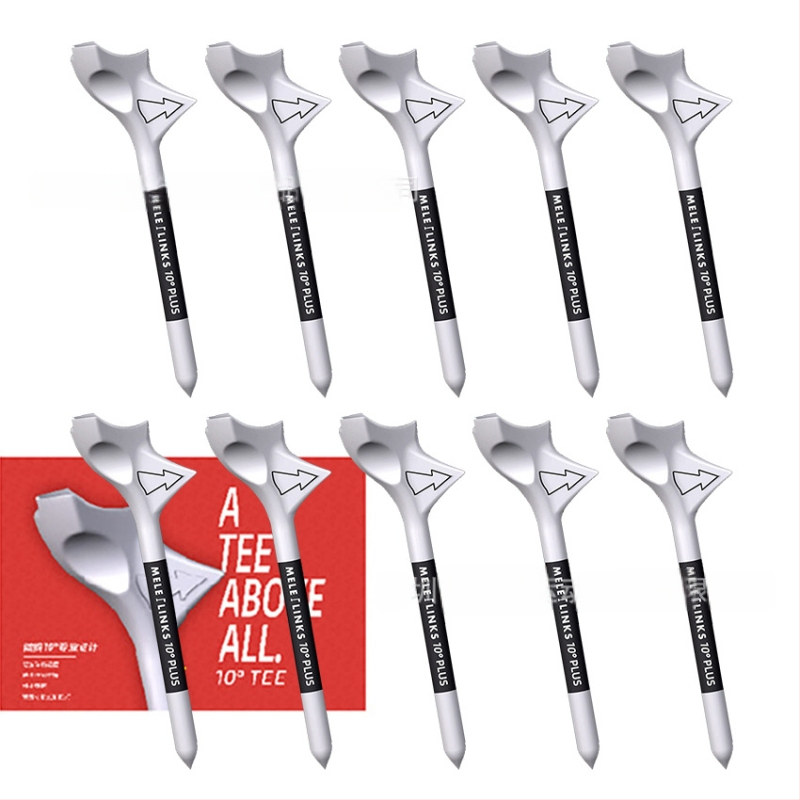 GVOVLVF Golf Ball Tee – 10-градусов наклонен дизайн, пластмасов аксесоар за голф