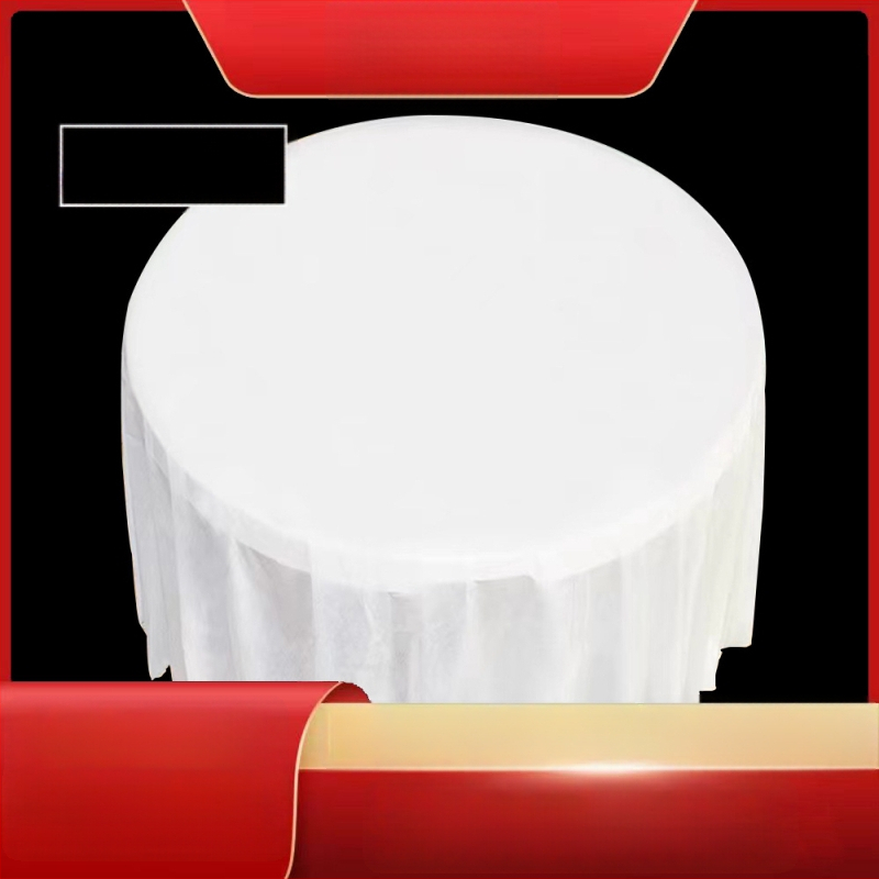 Μίας χρήσεως παχυνόμενο τραπεζομάντιλο από PE πλαστικό, τετράγωνο, πορσελάνινο λευκό μοτίβο, διαστάσεις 1.4-2.2, σετ 10 τεμάχια