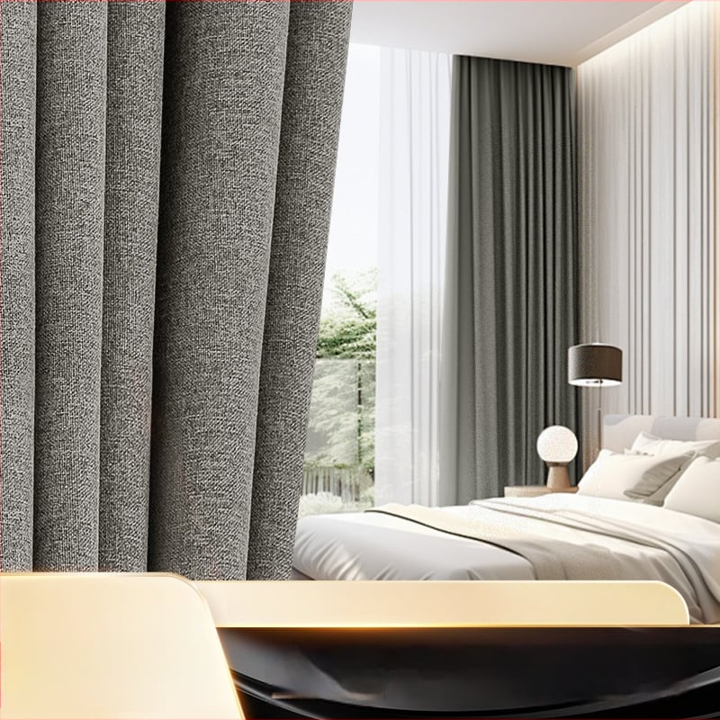 Poliester aizkari ar pilnīgu aizklāšanu, japāņu stila koka graudu dizains, piemērots viesnīcām un dzīvokļiem; siltumizolācija un saules aizsardzība, warp knitting ražojums, gatavs uzstādīšanai