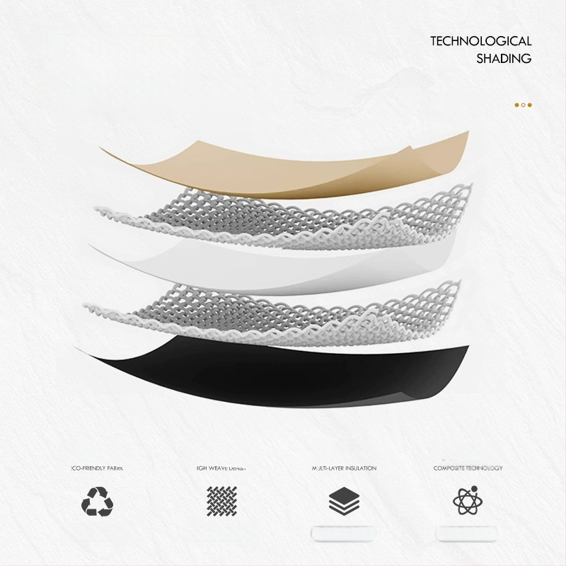 Poliester aizkari ar pilnīgu aizklāšanu, japāņu stila koka graudu dizains, piemērots viesnīcām un dzīvokļiem; siltumizolācija un saules aizsardzība, warp knitting ražojums, gatavs uzstādīšanai