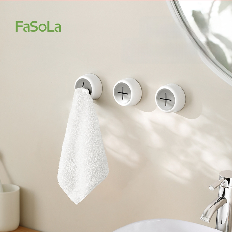 FaSoLa Стенно държач за кърпи – без пробиване, кухненска кърпа, клип за кърпи, модерен минималистичен дизайн; материали: ABS, силикон, акрилно лепило; тегло 23 g