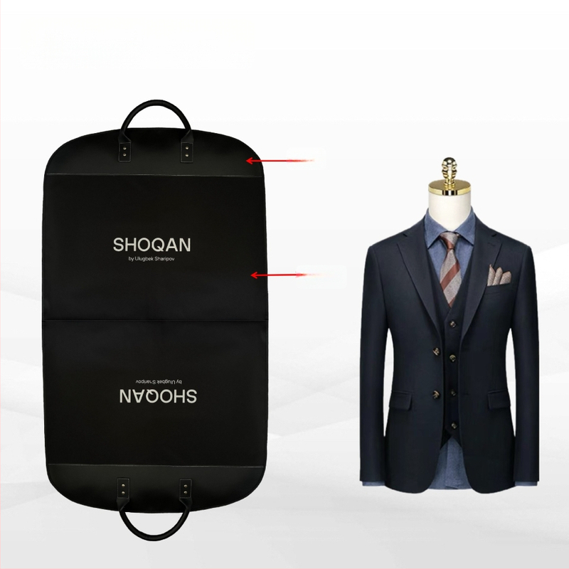 Ādas uzvalka pārsegs, pastiprināts, putekļu un mitruma izturīgs, vienkāršs moderns stils, ceļojumiem un biznesam