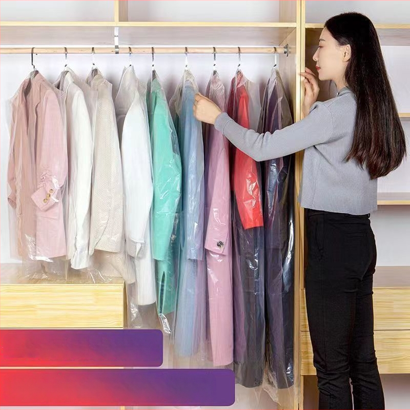 Plastmasas apģērbu putekļu aizsardzības soma uzglabāšanai, vienkāršs moderns dizains, putekļu aizsardzība