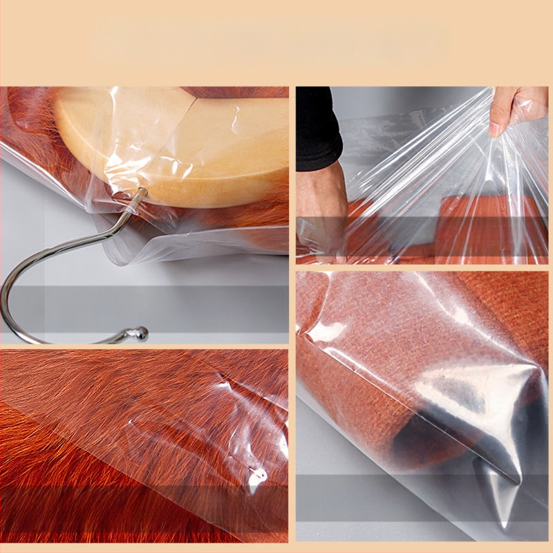 Apģērbu pūļu aizsargpudele – Plastmasas materiāls; Vienkāršs un mūsdienīgs stils; Putekļu aizsardzība; Paredzēts apģērbiem