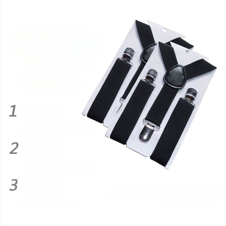 Vaikų elastinės petnešos su Y formos dizainu, 3 segtukai, įvairiaspalvės