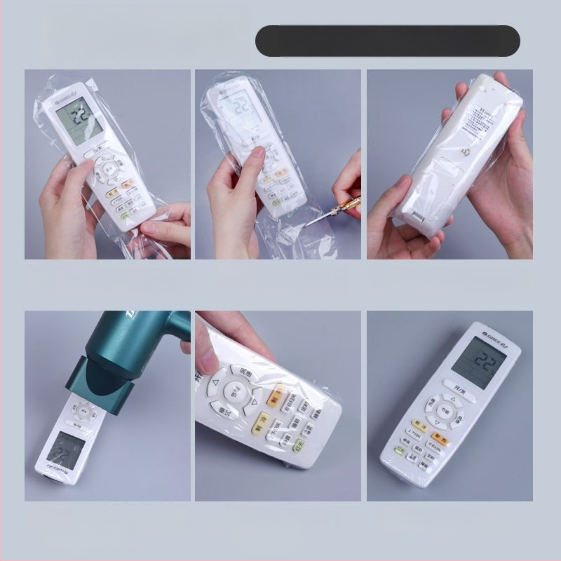 Universālais aizsargapvalks attālo vadības ierīcei no siltuma saraušanas plēves, caurspīdīgs, modelis Rsm2101050, plastmasa