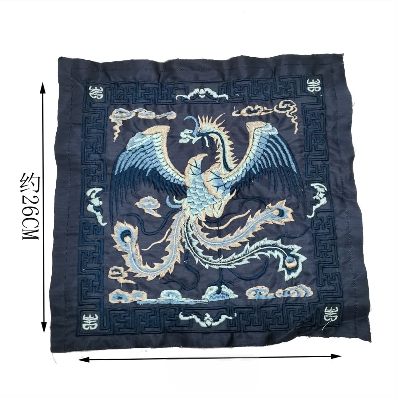 Etnička našivka s motívom crane za odjeću, poliester konac, marka Fusheng Da