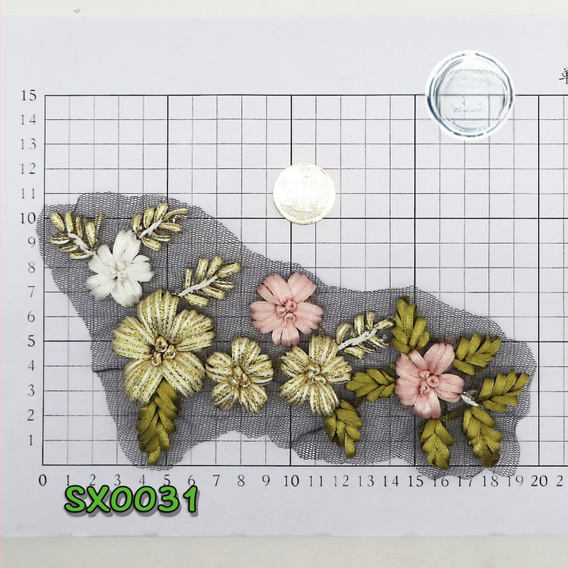 3D smolasta patch s cvijetom za odjeću - ručno izrađeni DIY dodatak, marka Runxuan Clothing