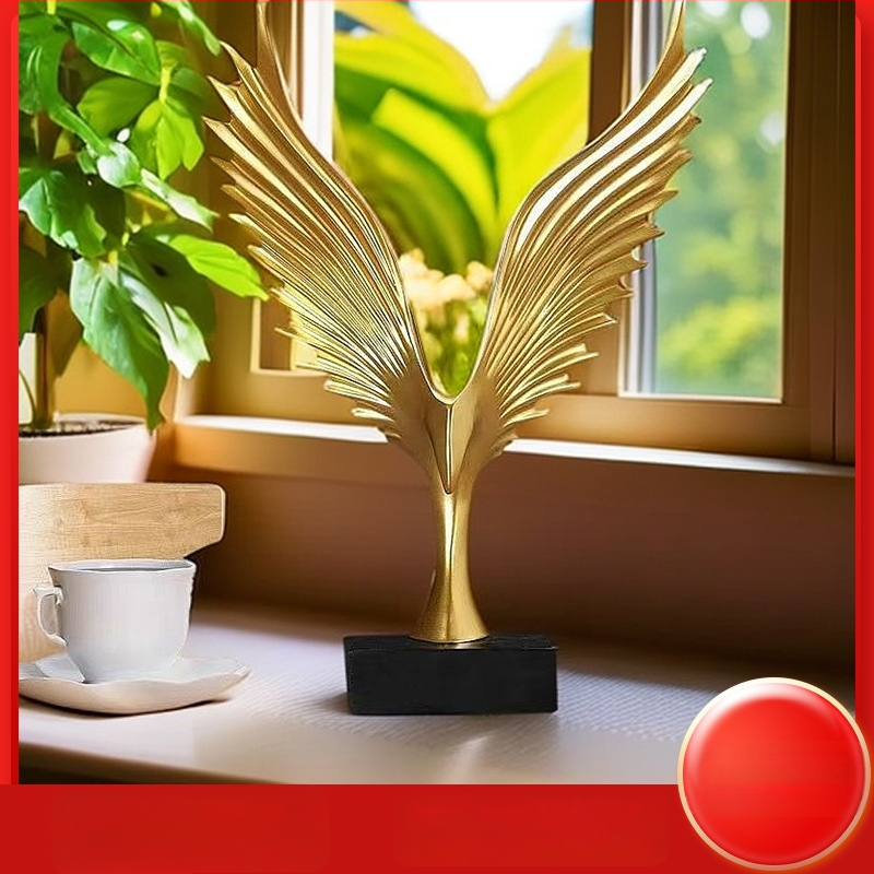 Скулптура на орел със разперени криле, ръчна изработка, модерен стил (материал: смола; стил: прост и модерен; ръчна изработка; подходящ за рожден ден; рекламни подаръци)