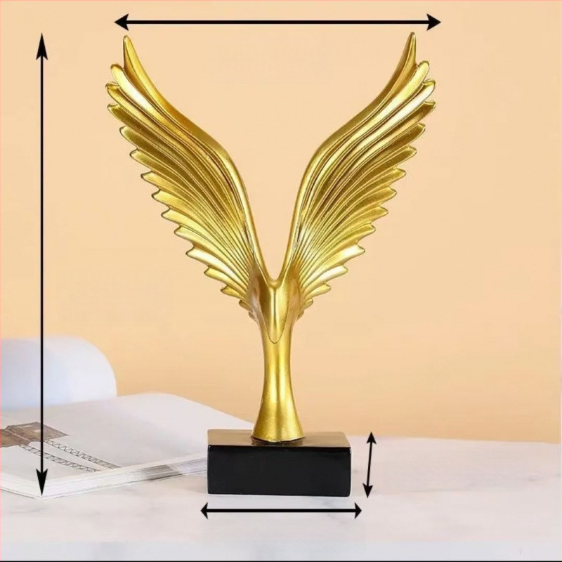 Скулптура на орел със разперени криле, ръчна изработка, модерен стил (материал: смола; стил: прост и модерен; ръчна изработка; подходящ за рожден ден; рекламни подаръци)