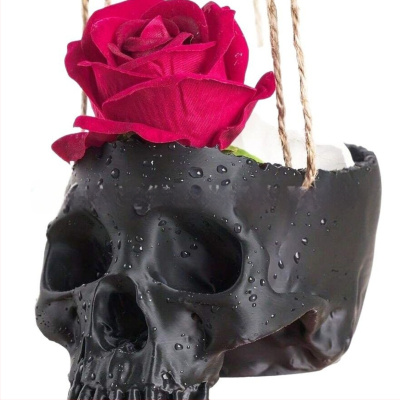 Смолен череп реквизит за Хелоуин – декоративен аксесоар за бар и стая; материал: смола; марка Far away; категория: Resin crafts; опаковка: картон