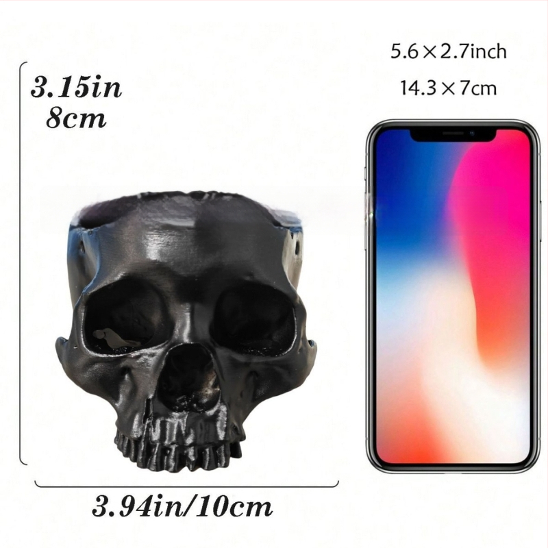 Смолен череп реквизит за Хелоуин – декоративен аксесоар за бар и стая; материал: смола; марка Far away; категория: Resin crafts; опаковка: картон