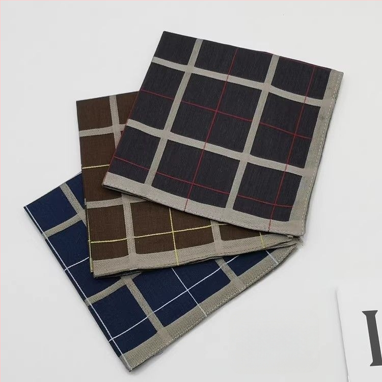 Kišeninis kvadratas – klasikinis languotas raštas, plonas, švelnus, lydinio medžiaga, pavasaris 2025