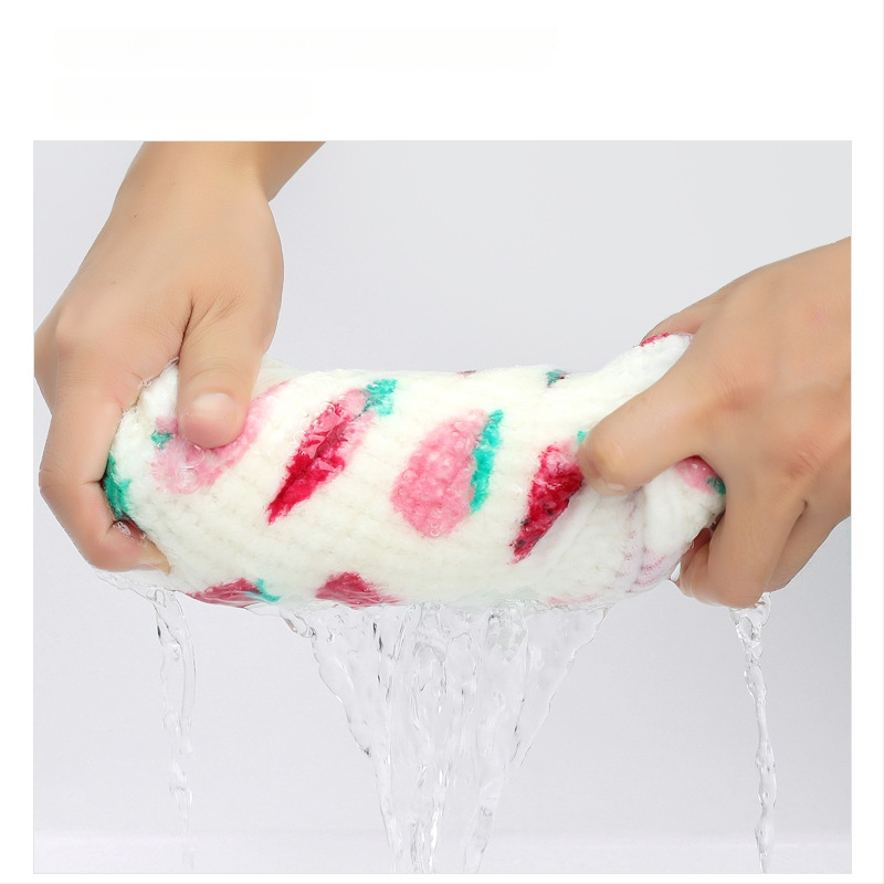 Korálový fleecový šál na sušenie vlasov s logom, prispôsobiteľný, podpora jednorázových objednávok