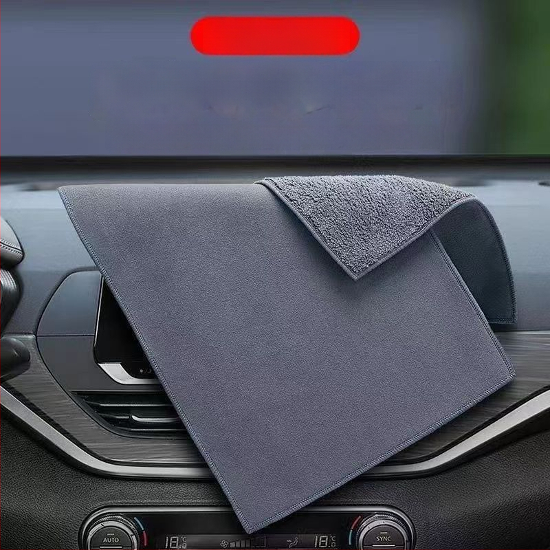 Semiš-stil krpa za pranje automobila, debela upijajuća krpa, bez dlačica i postojne boje