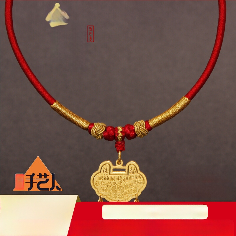 Detské náhrdelníky z nite, ručne pletený, etnický štýl, golierový reťaz, predĺženie 11 cm a viac