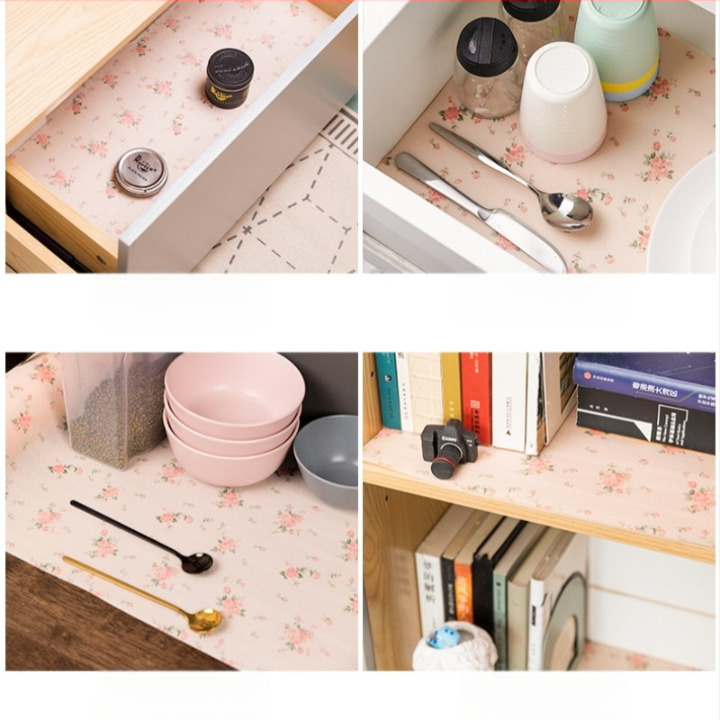 Podložak za ladicu EVA, cvjetni uzorak, kvadratni oblik, Rice Wood, izdanje 2024