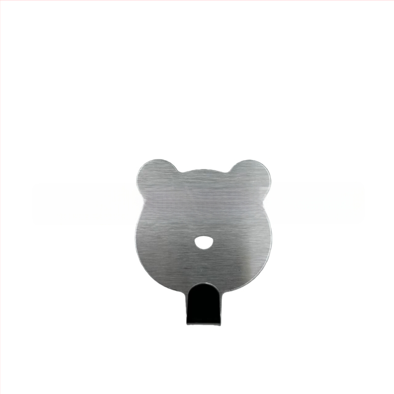 Nerūsējošā tērauda pašlīmējošā āķa lāču formā ar caurumiem, bez urbuma, 1–3 kg slodze, piemērots garderobēm un dzīvojamā istabu sienām