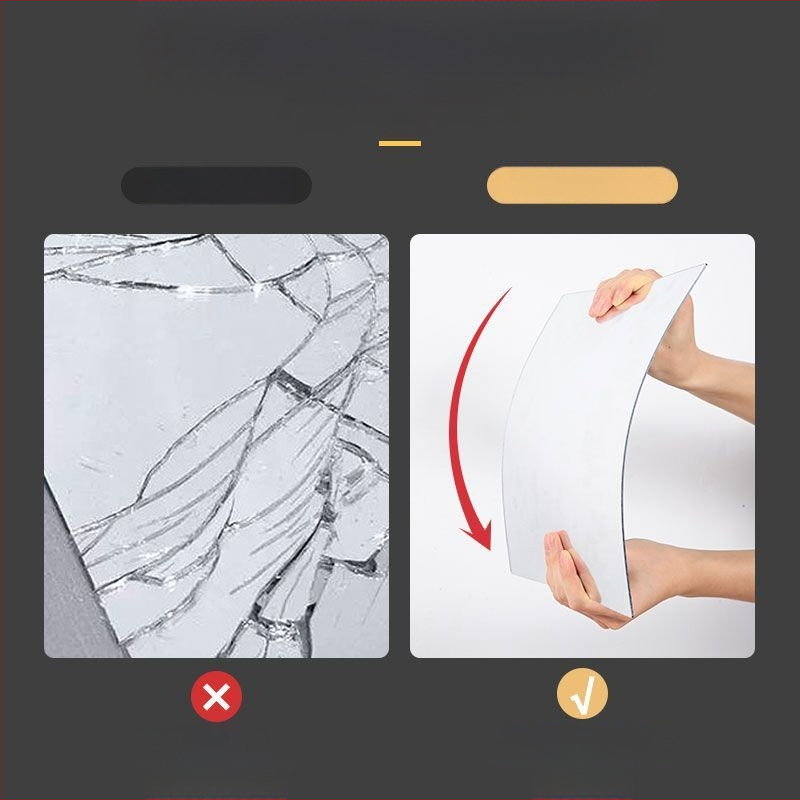 Ολόσωμος καθρέφτης για ντύσιμο, ακρυλικός, επιτοίχιος με αυτοκόλλητη εφαρμογή, μοντέρνο μινιμαλιστικό στυλ, Unique.