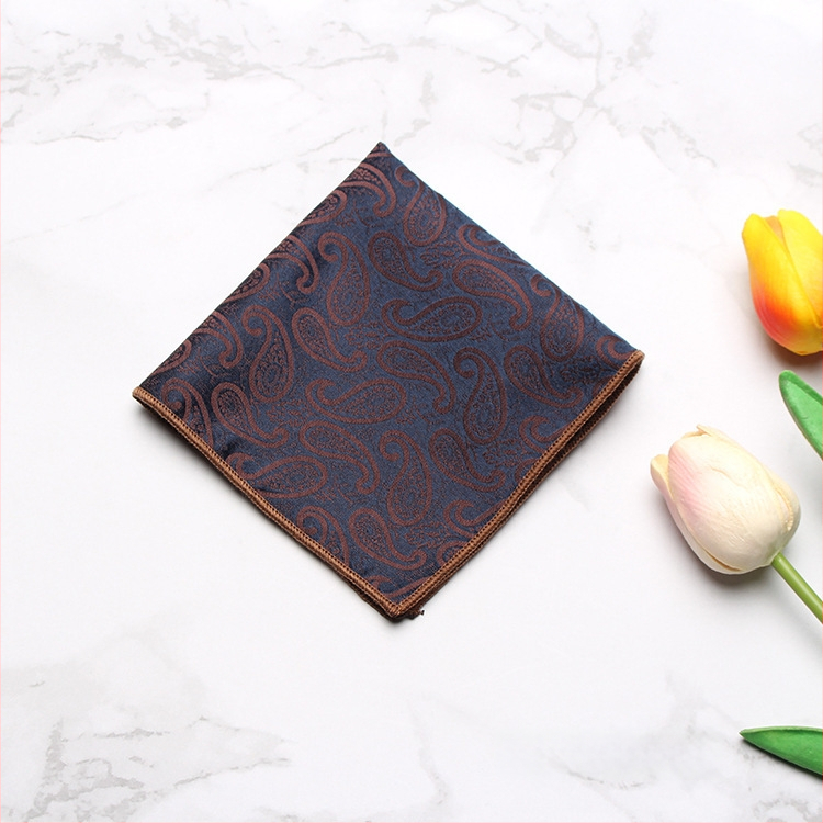 Vyrų kišeninė servetėlė – madingas stilius, poliesteris, džakardo audinys, raštas: taškeliai, dryželiai, lapai