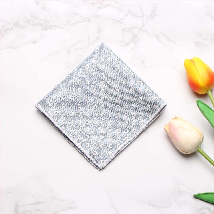 Vyrų kišeninė servetėlė – madingas stilius, poliesteris, džakardo audinys, raštas: taškeliai, dryželiai, lapai