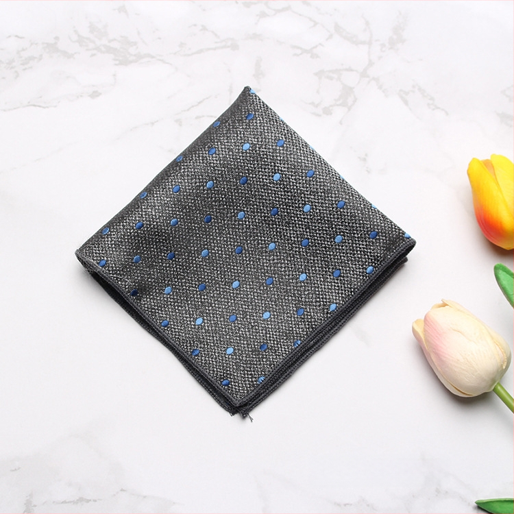 Vyrų kišeninė servetėlė – madingas stilius, poliesteris, džakardo audinys, raštas: taškeliai, dryželiai, lapai