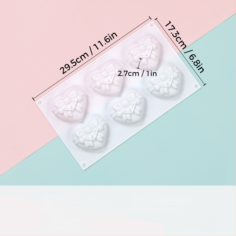 Silikonska forma za mousse sa srcolikim oblikom, model JSC379