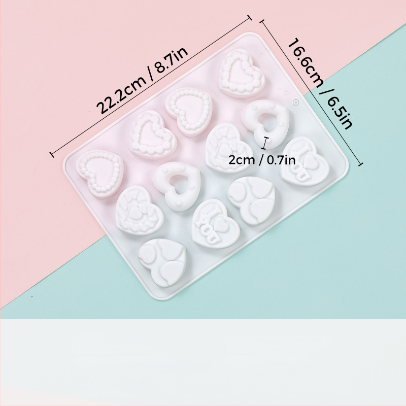 Silikonska forma za mousse sa srcolikim oblikom, model JSC379