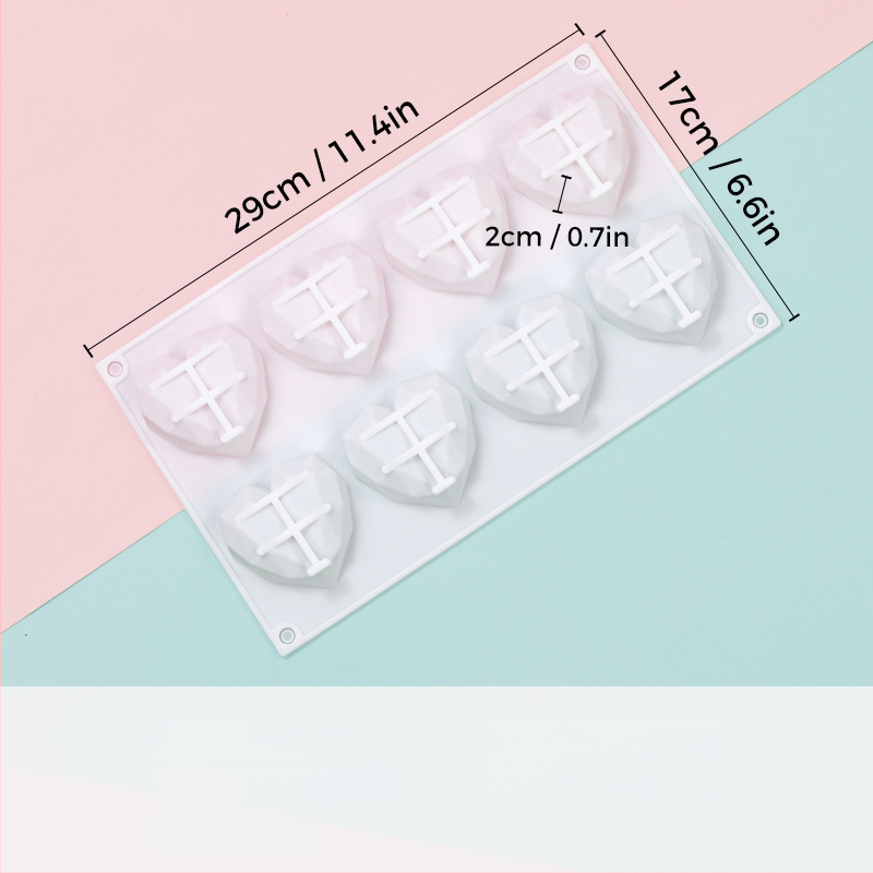 Silikonska forma za mousse sa srcolikim oblikom, model JSC379